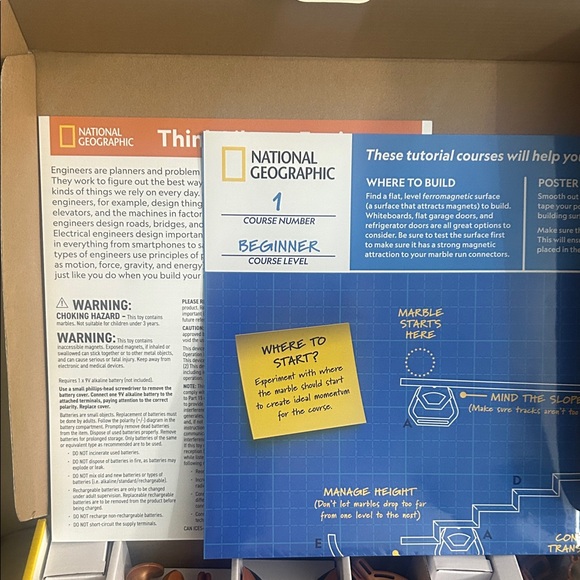 National Geographic Magnetic Marble Run with Blue and Copper Accents - Picture 2 of 4